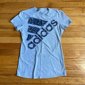 Adidas Women's Light Gray Logo Tee